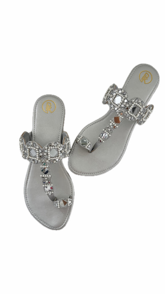 Silver Sheesha Kolhapuri Flats