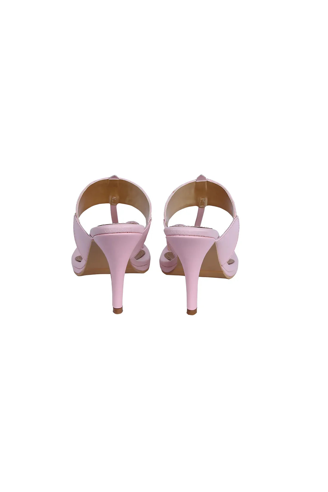 Pink Mukaish Kolhapuri Heels