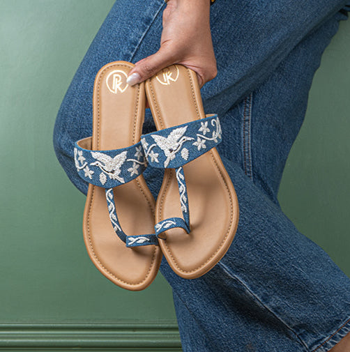 Denim Bird Kolhapuri