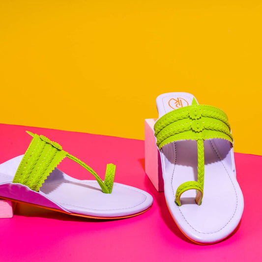 Nela Color Block Kolhapuri