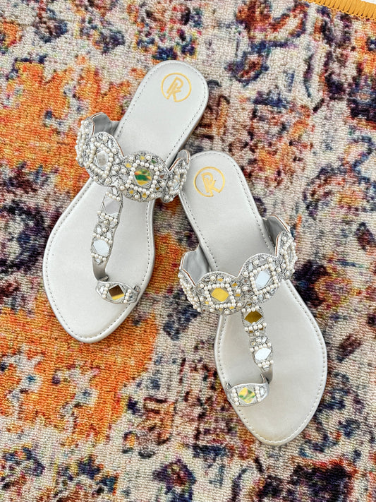 Silver Sheesha Kolhapuri Flats