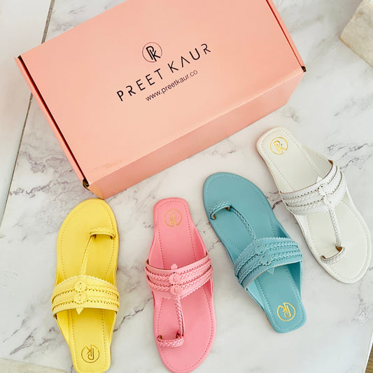 Pastel Kolapuri Flats