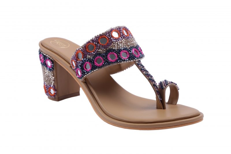 Shisha Multicolour Kolhapuri Block Heels