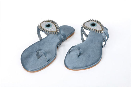 Sky Blue Evil Eye Flats