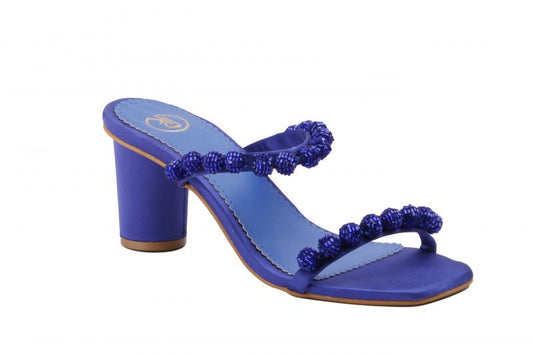 Blue Burano Block Heels