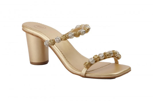 Silver & Gold Burano Block Heels