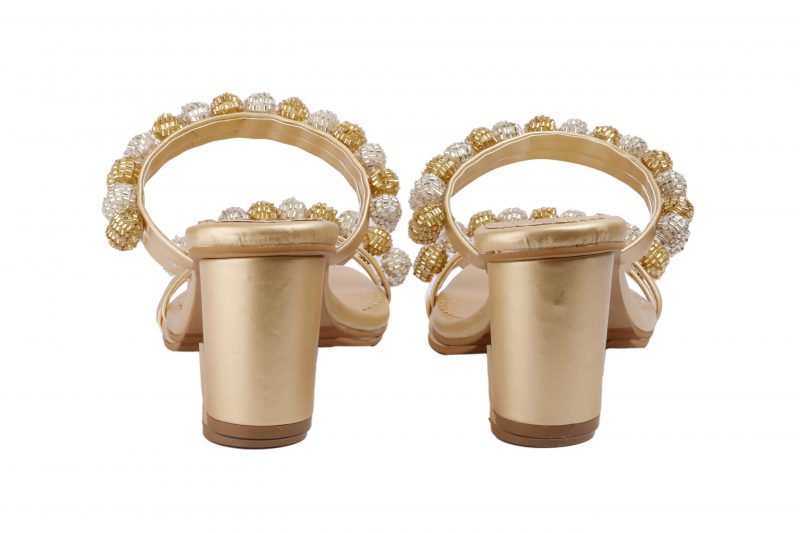Silver & Gold Burano Block Heels