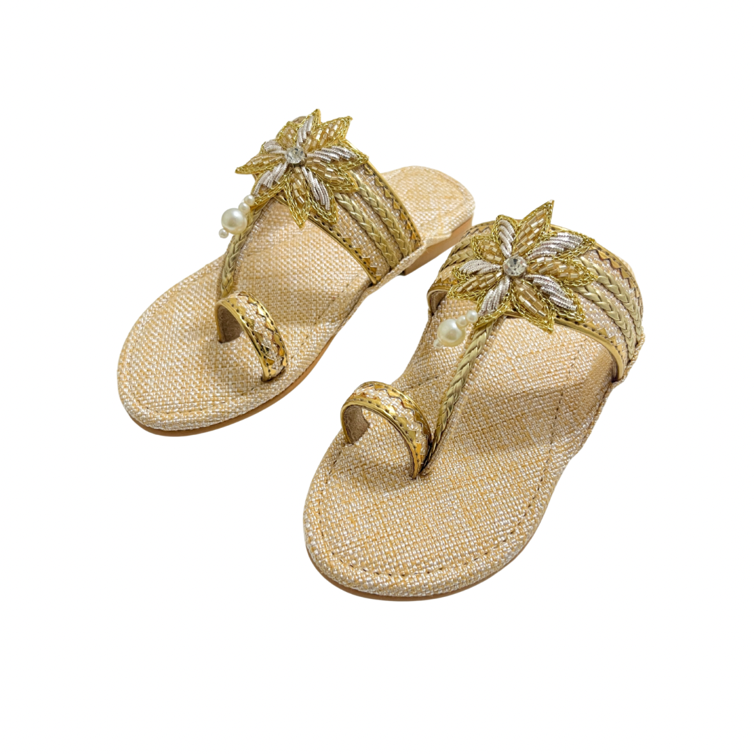Suede Lotus Kolhapuri