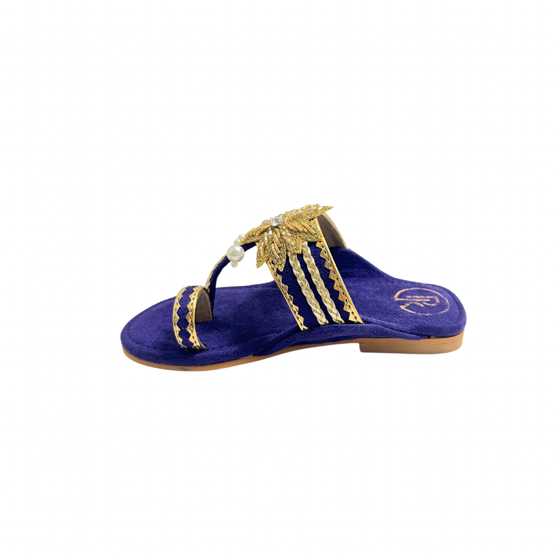 Suede Lotus Kolhapuri