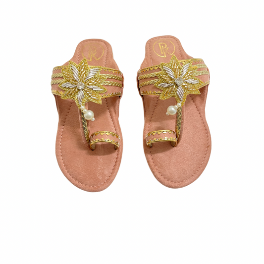 Suede Lotus Kolhapuri