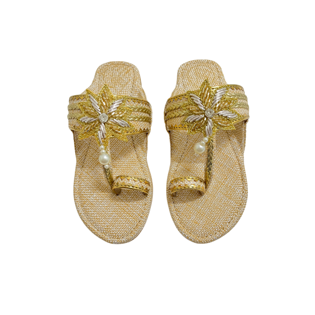 Suede Lotus Kolhapuri