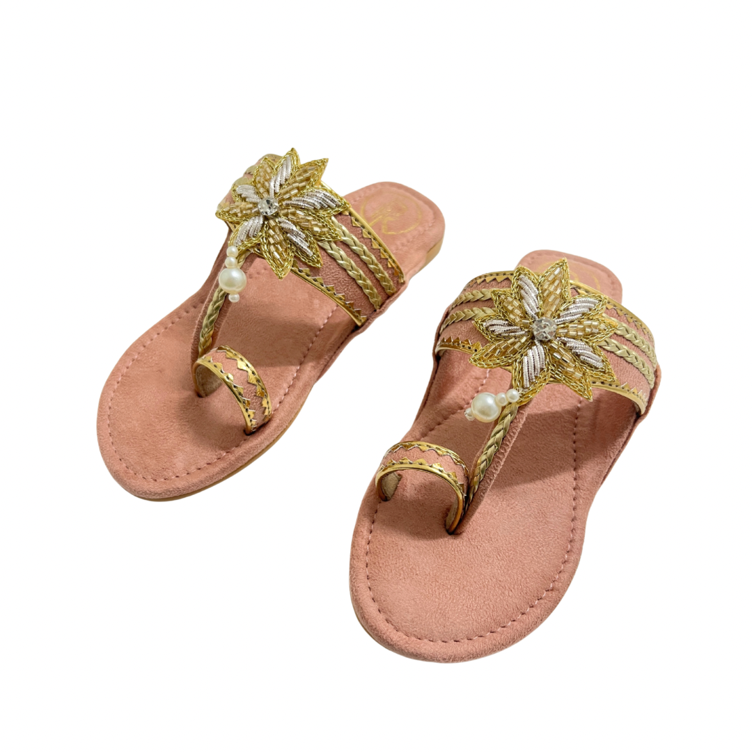 Suede Lotus Kolhapuri