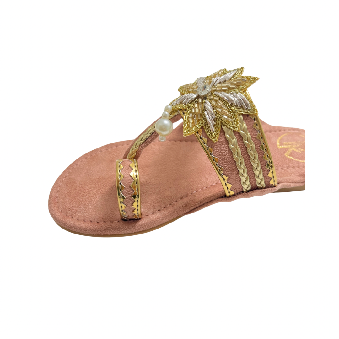 Suede Lotus Kolhapuri