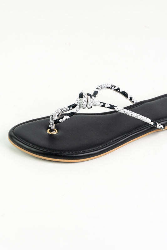 Safari Flats - White & Black