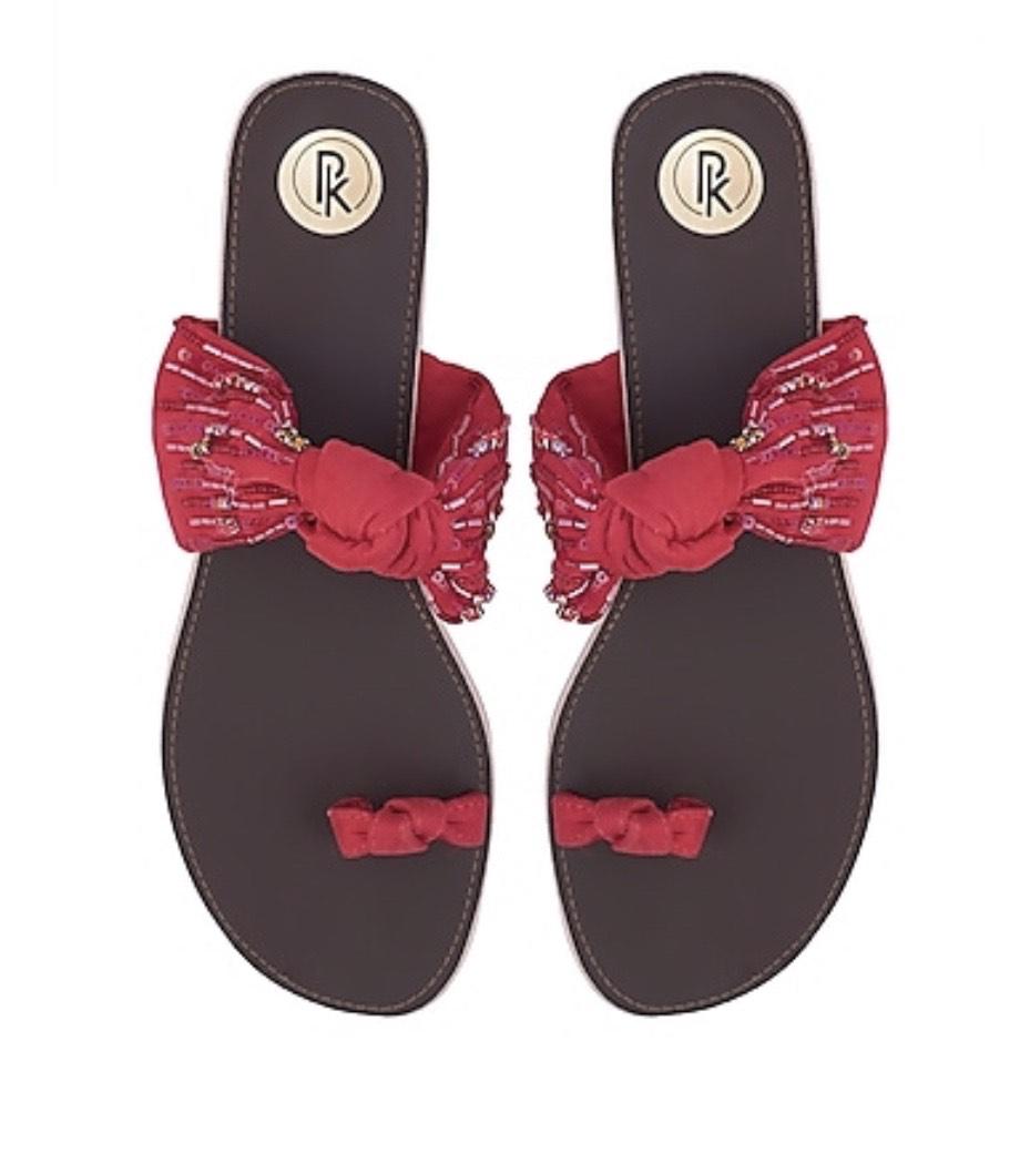 Red Suede Flats
