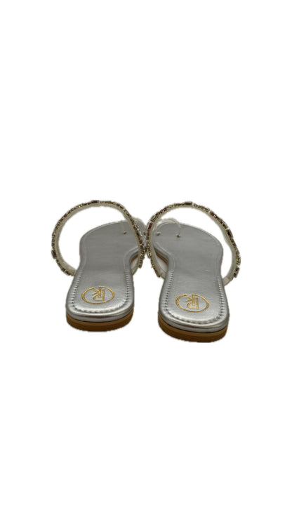 Silver Embellished Thumb Flats