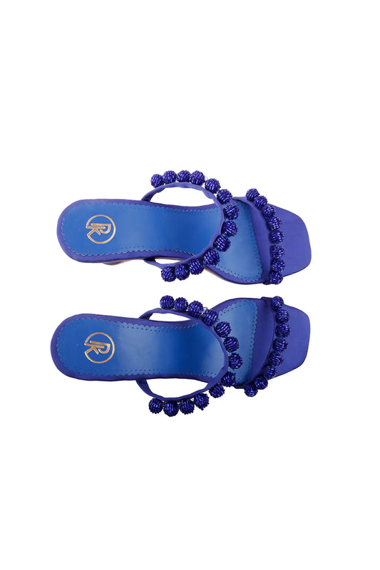 Blue Burano Block Heels