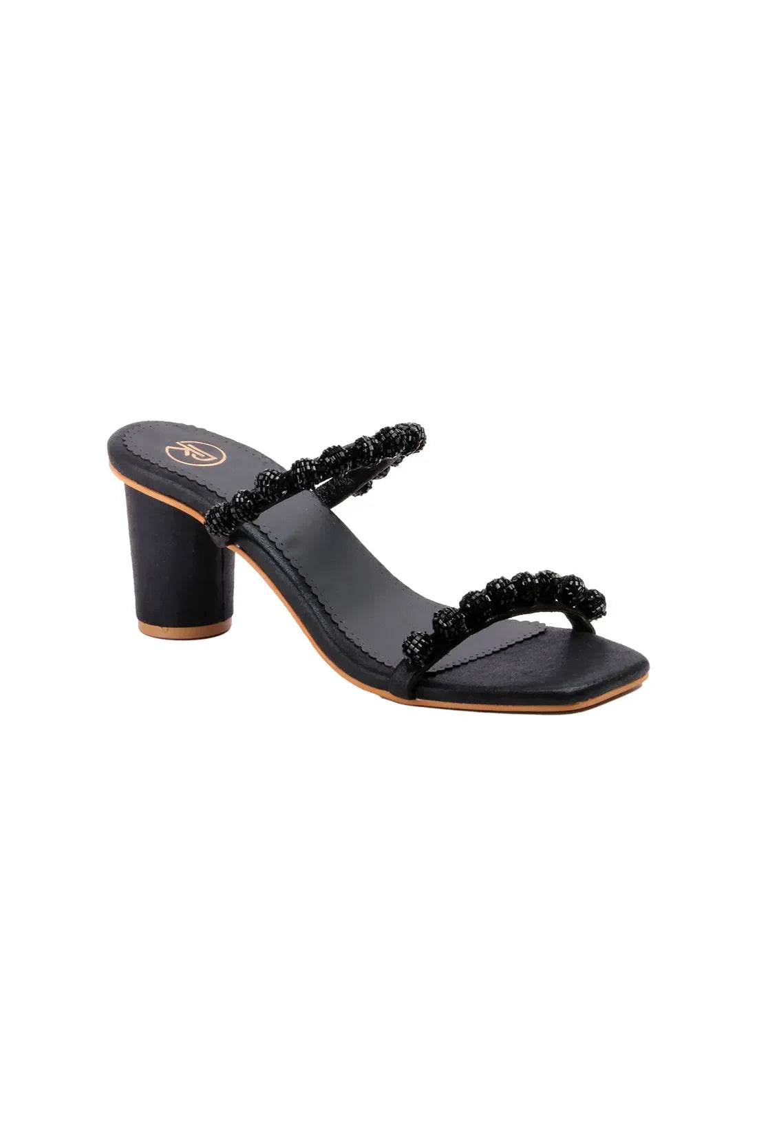 Black Burano Block Heels