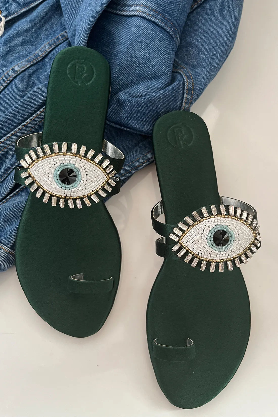 Green Evil Eye Flats