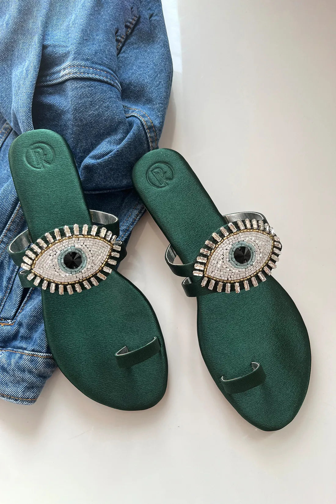 Green Evil Eye Flats