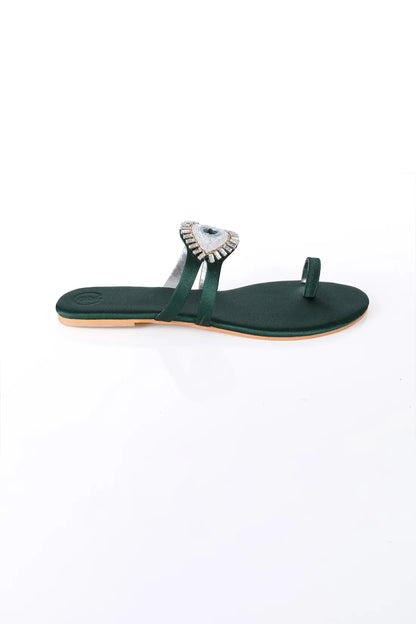 Green Evil Eye Flats
