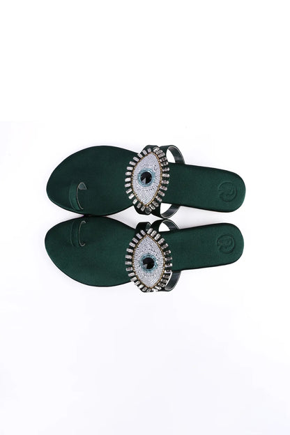 Green Evil Eye Flats