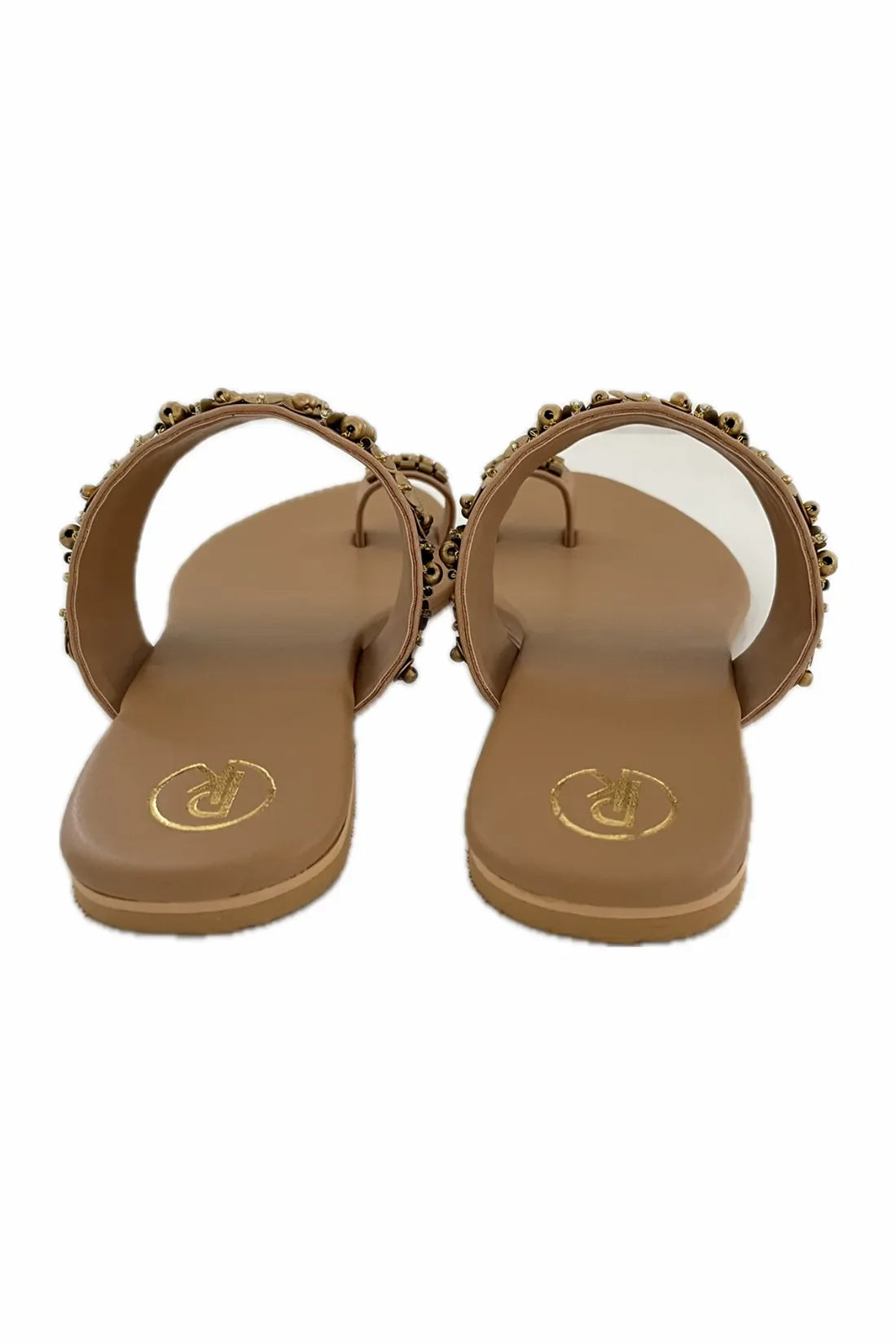 Tan Bohemian Thumb Flats