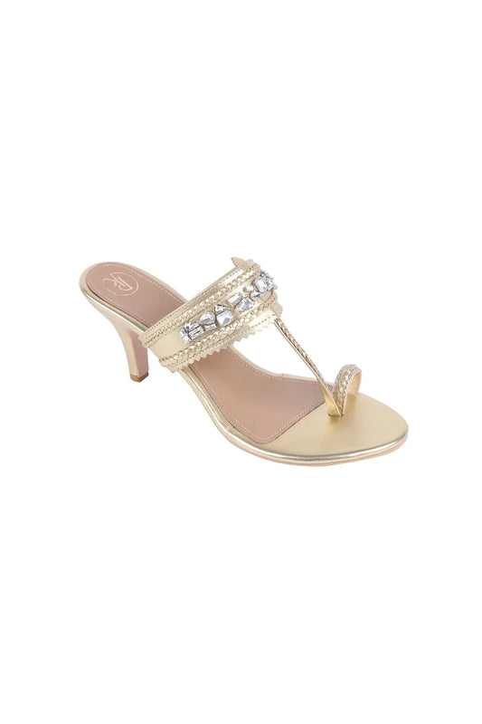 Gold Embellished Heels