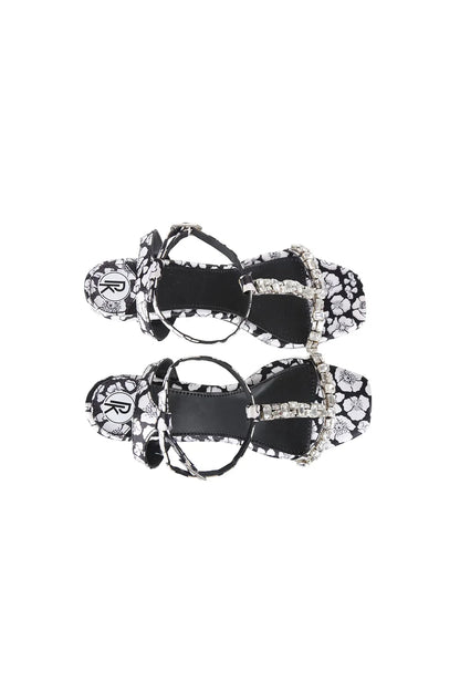 Black Poppy Heels