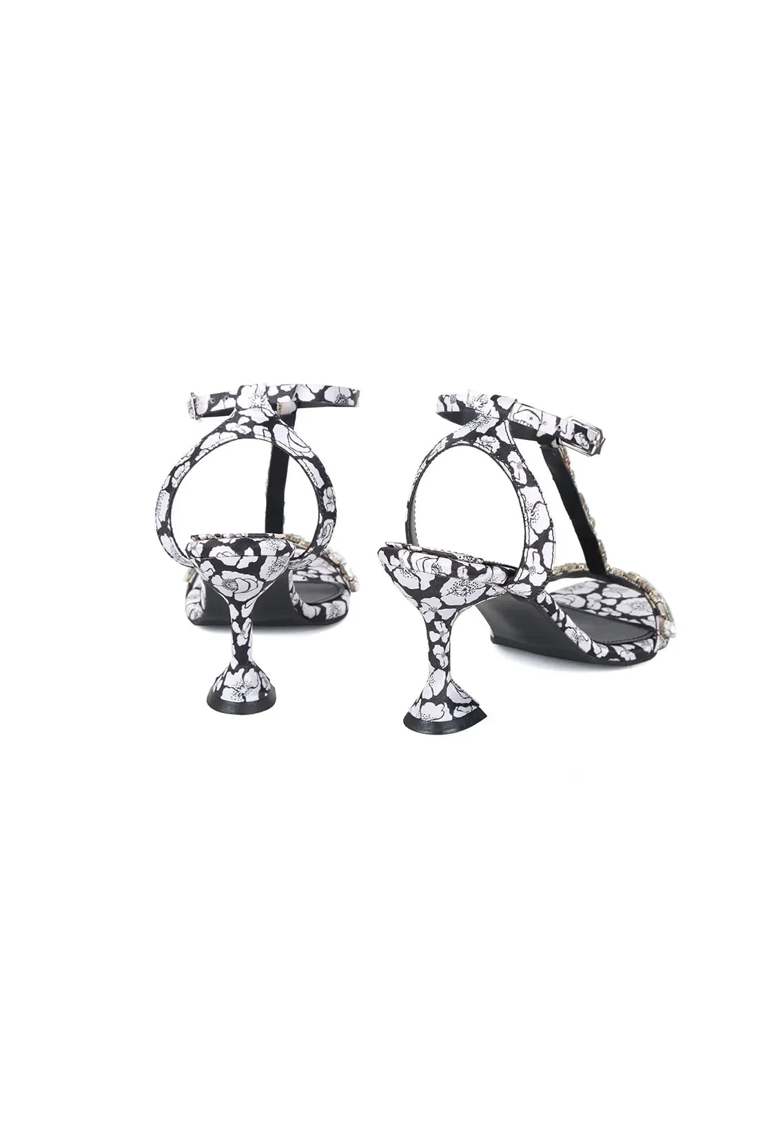Black Poppy Heels