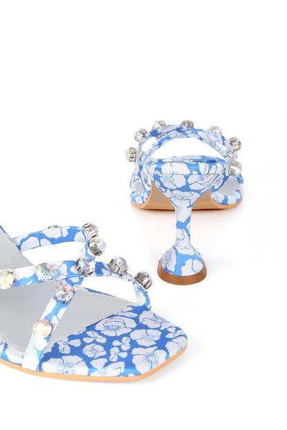 Blue Poppy Heels