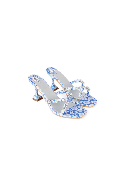 Blue Poppy Heels