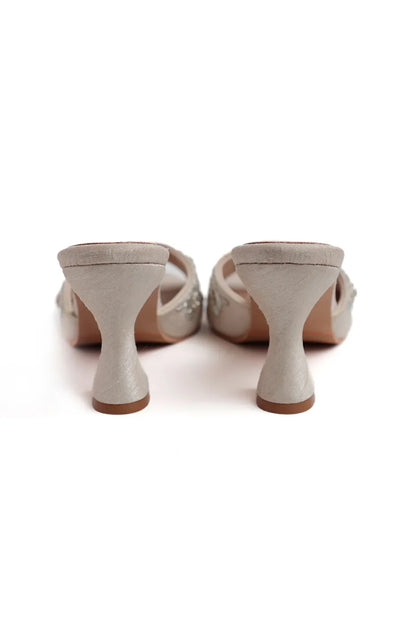 Ivory Floral Heels