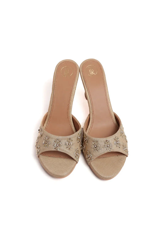 Gold Butti Heels