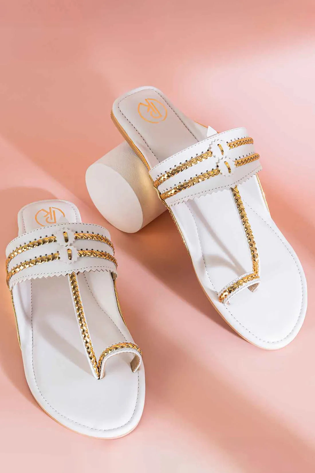 Two Tone Kolhapuri Flats