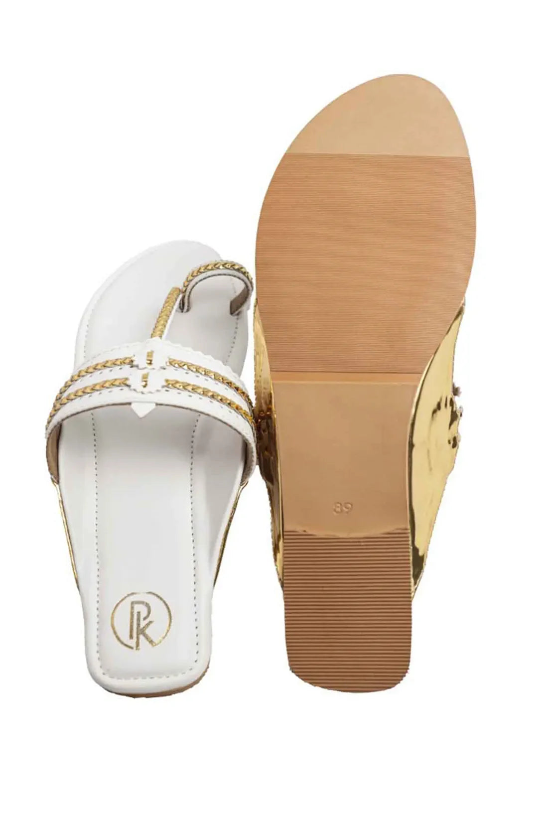 Two Tone Kolhapuri Flats