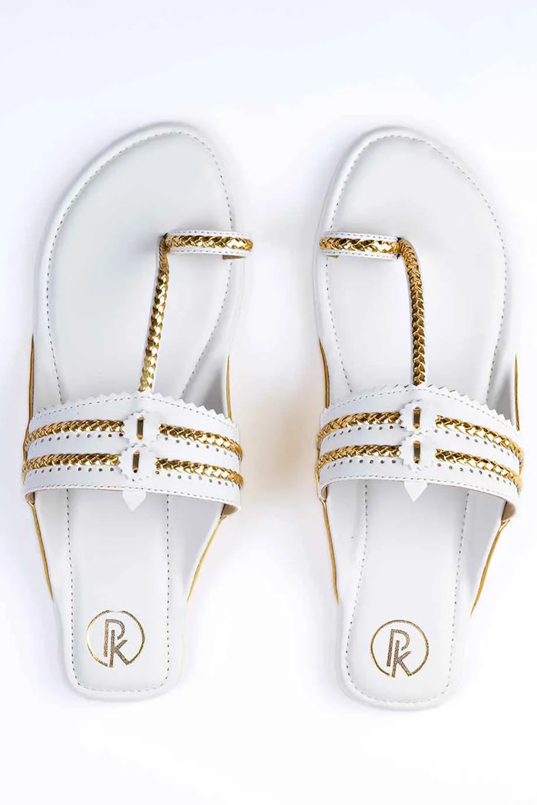Two Tone Kolhapuri Flats