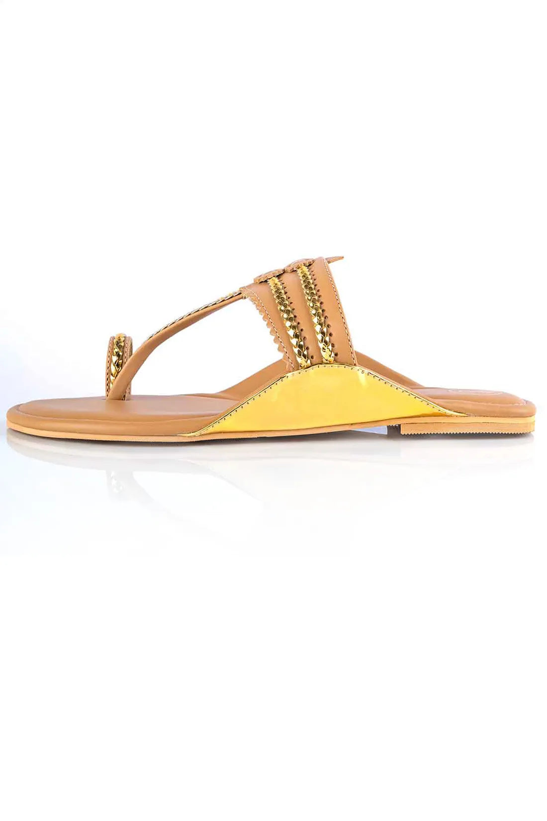 Two Tone Kolhapuri Flats