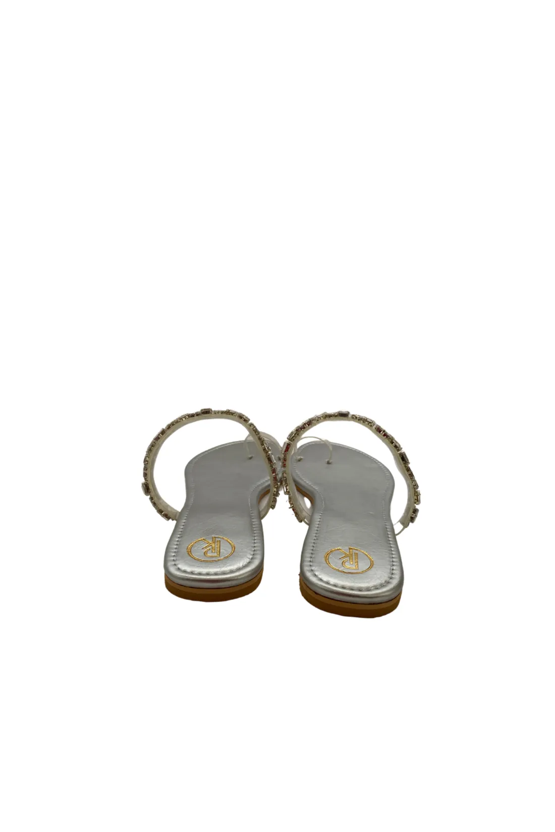 Silver Embellished Thumb Flats