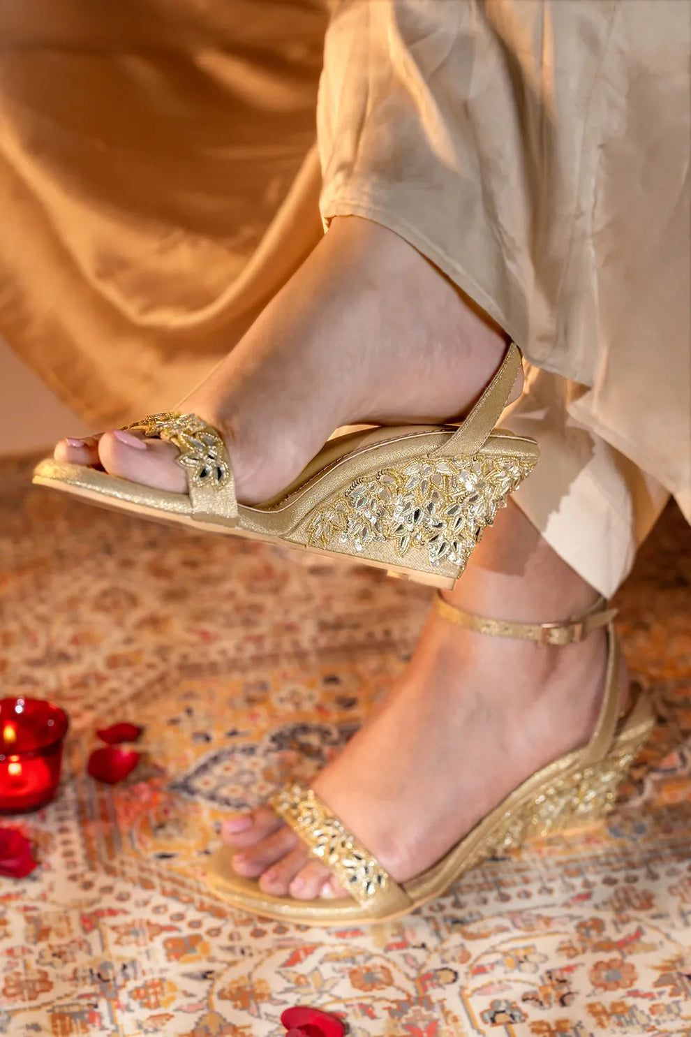 Bridal sandal heels for wedding events