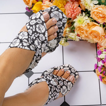 Black Poppy Sandals