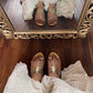 Gold & Silver Two Tone Kolhapuri Flats