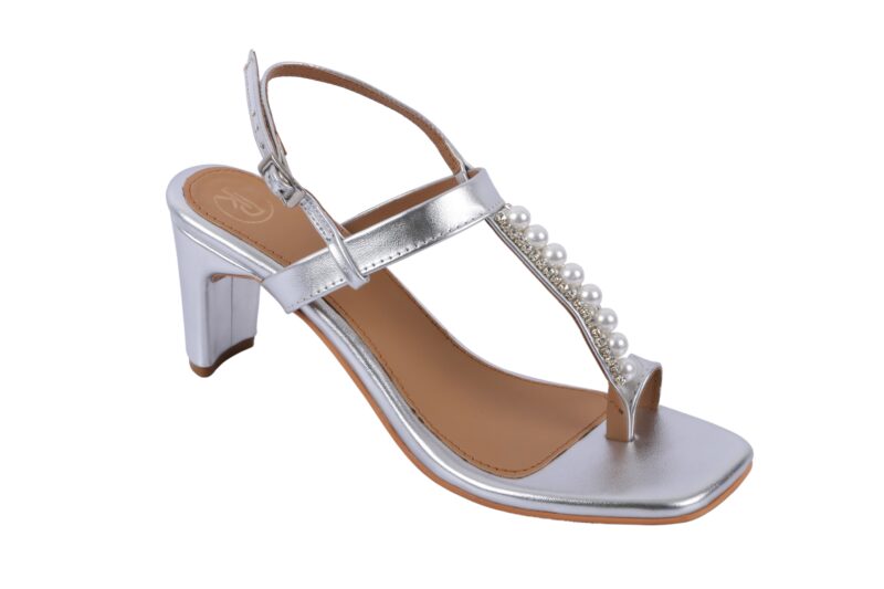 SILVER PEARL HEELS