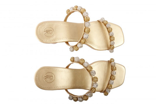 Silver & Gold Burano Block Heels