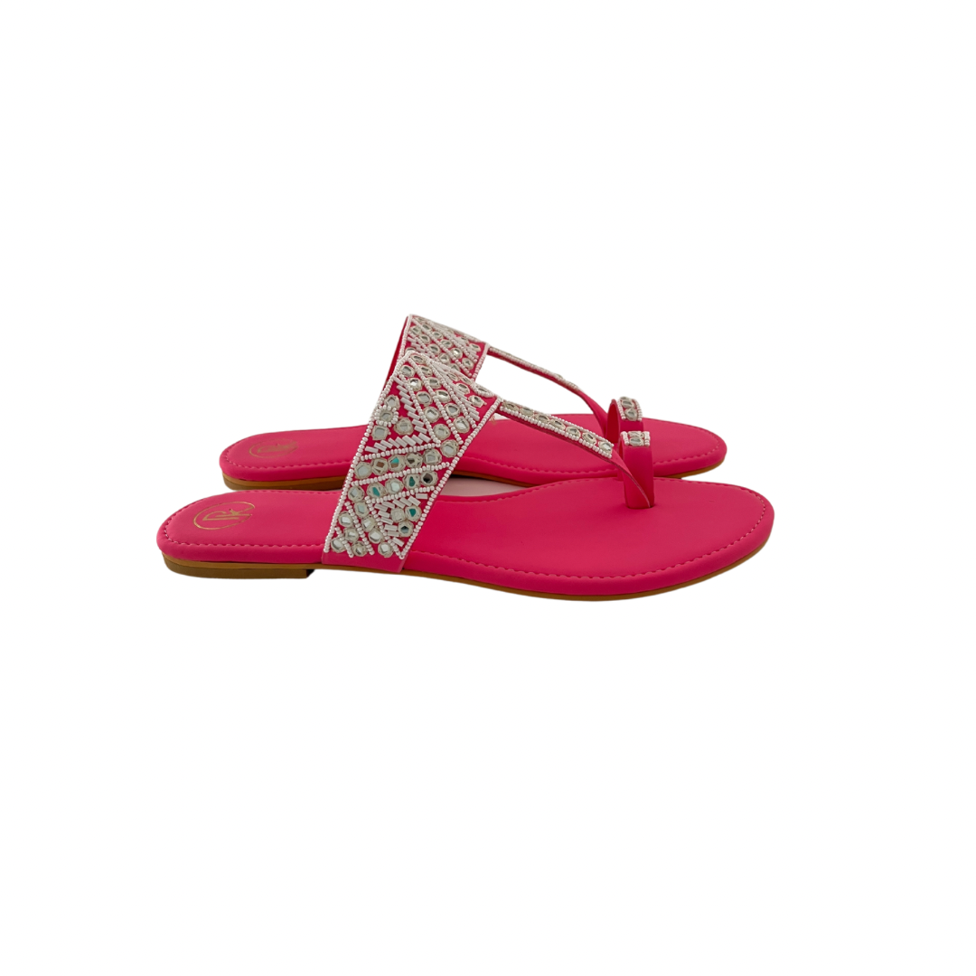 Neon  Sheesha Kolhapuri Flats