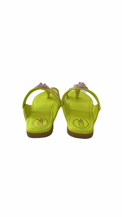 Neon Shimmer Kolhapuri