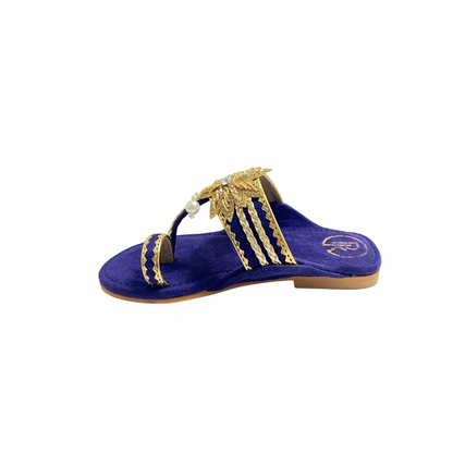 Suede Lotus Kolhapuri