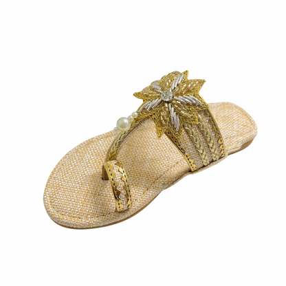 Suede Lotus Kolhapuri