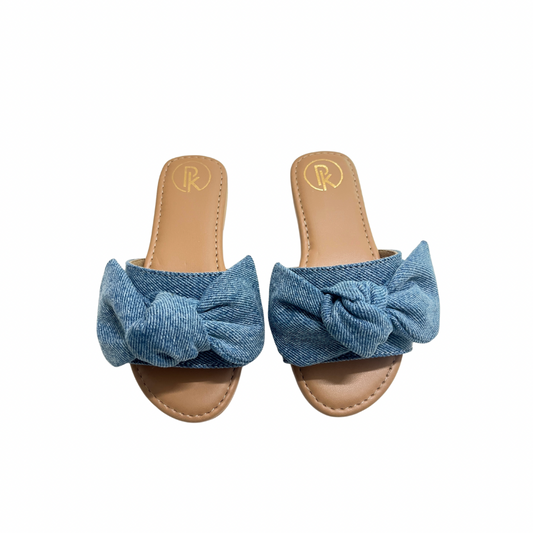 Denim Bow Flats