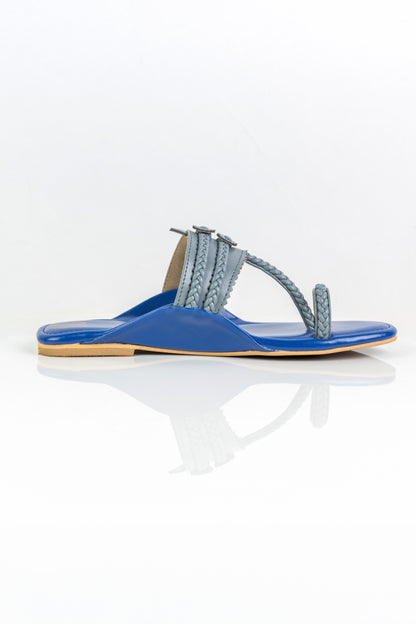Grey color block Kolhapuri